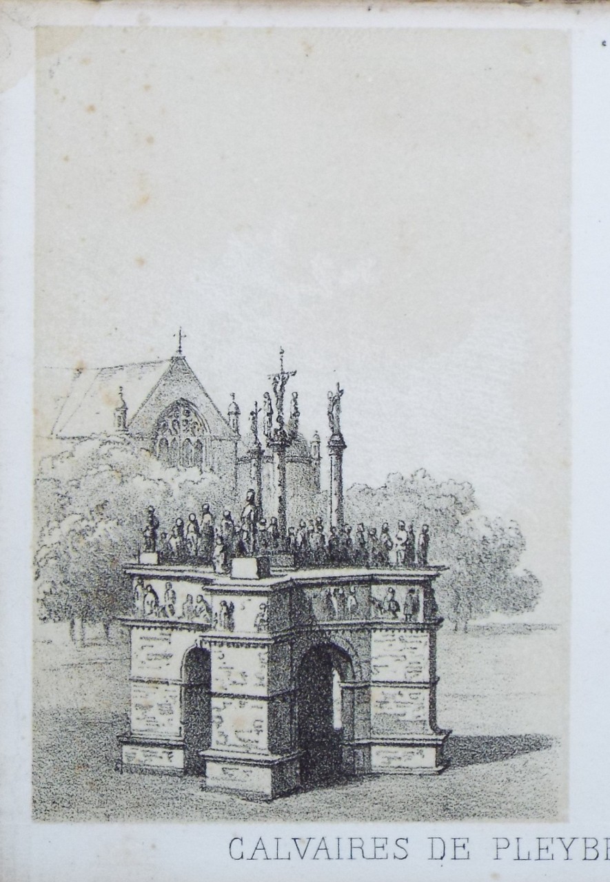 Lithograph - Calvaire de Pleyben.