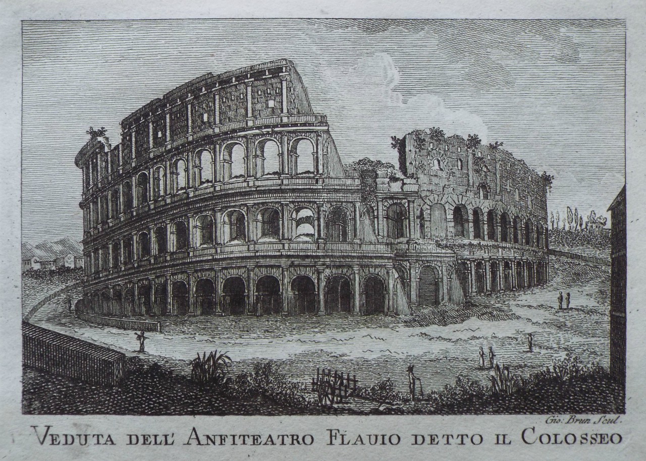 Print - Veduta dell' Anfieatro Flavio Detto il Colosseo - Brun