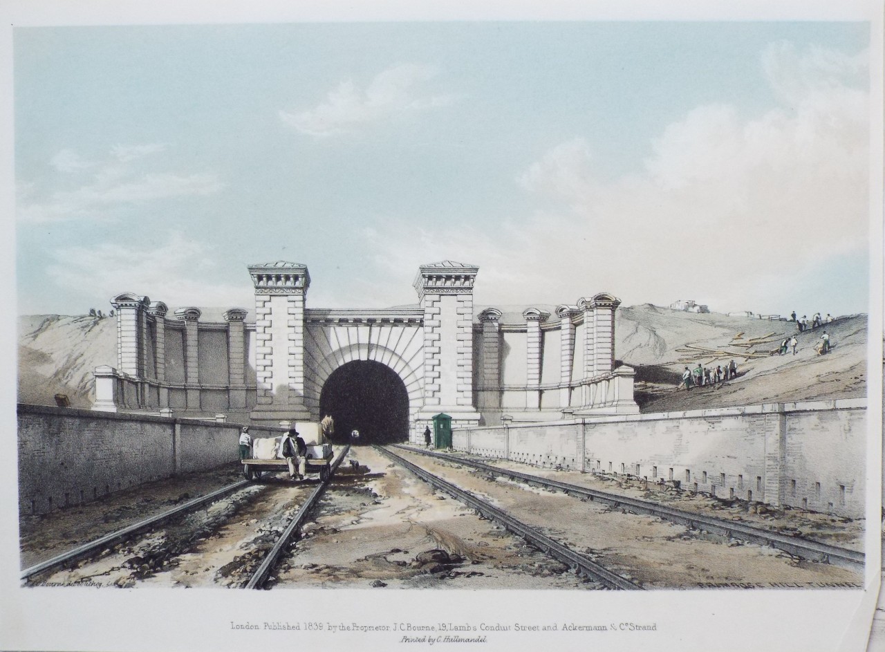 Lithograph - Primrose Hill Tunnel - Bourne