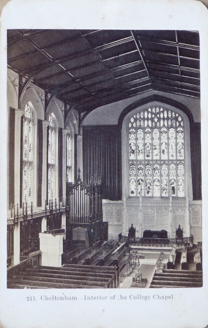 Photograph - Cheltenham - Interior of the College Chapel.