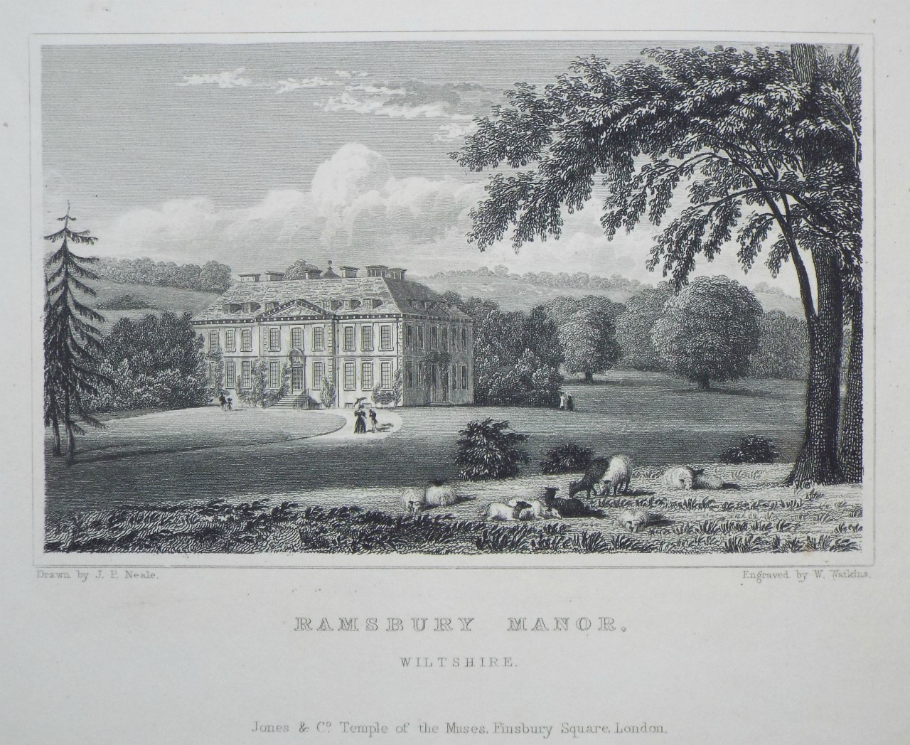 Print - Ramsbury Manor, Wiltshire. - Watkins