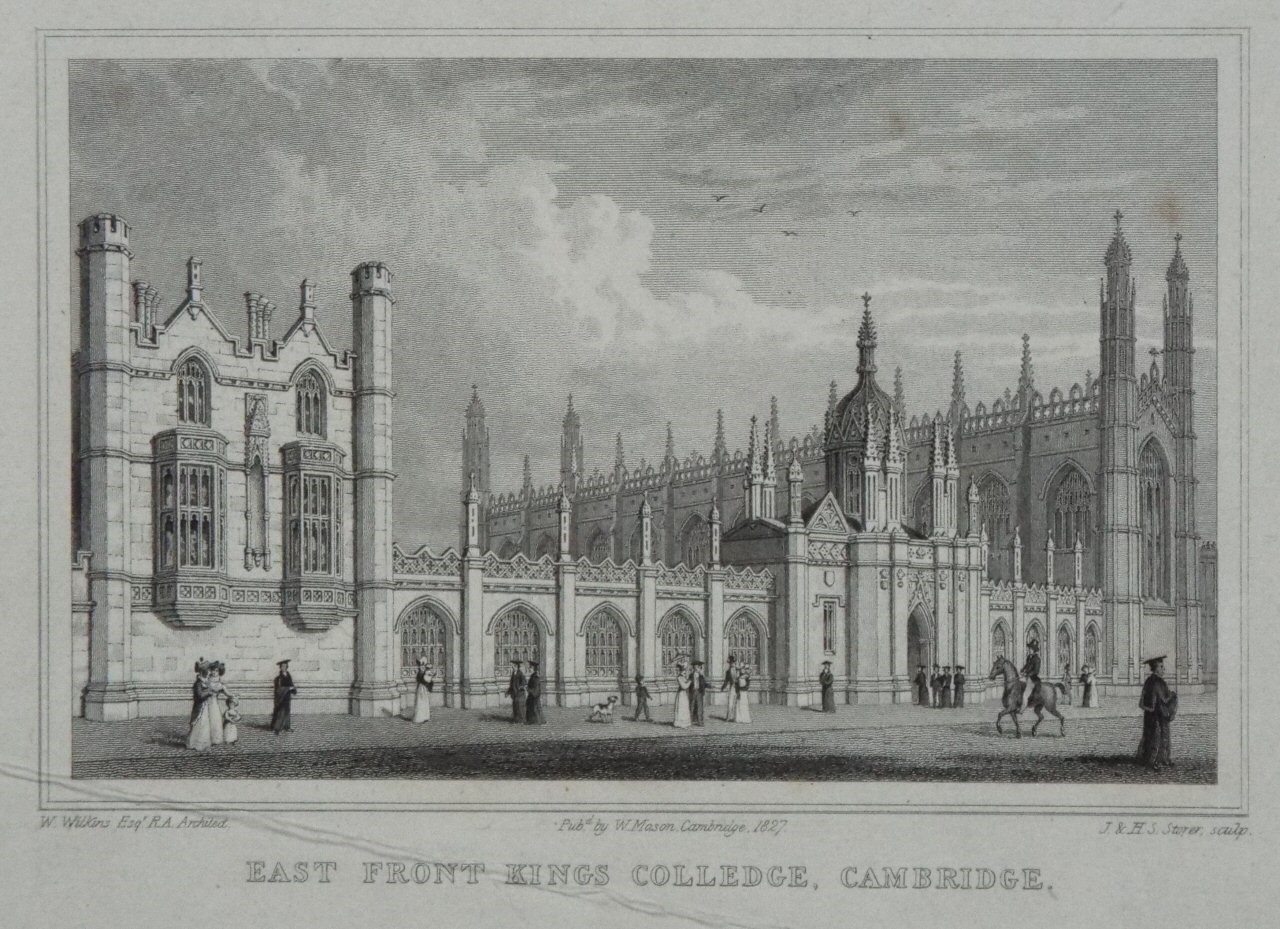 Print - East Front Kings College, Cambridge. - Storer