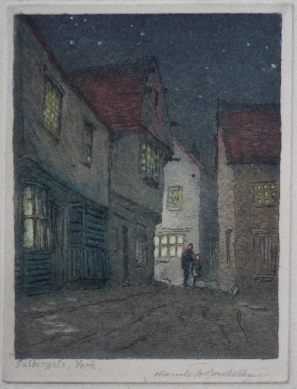 Etching - Jubbergate, York - Rowbotham