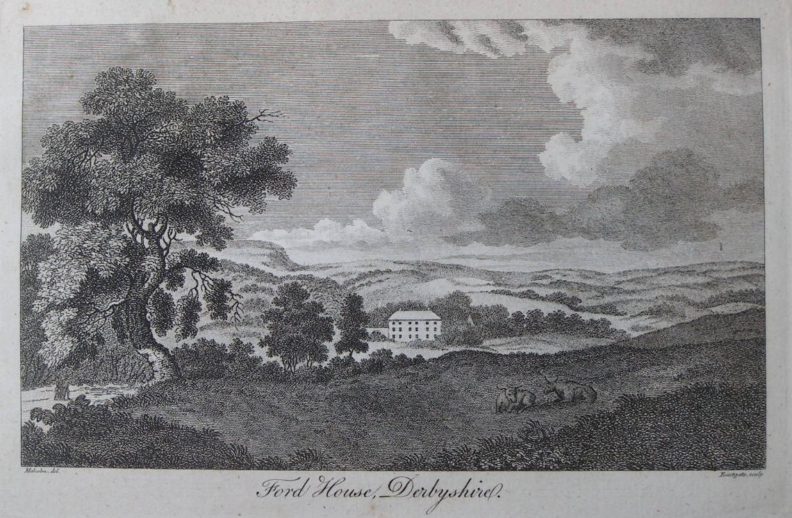 Print - Ford House, Derbyshire. - 