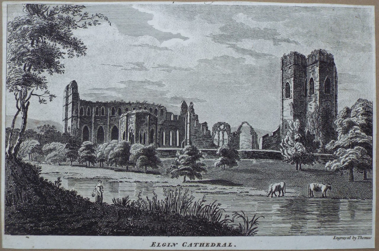 Print - Elgin Cathedral. - 