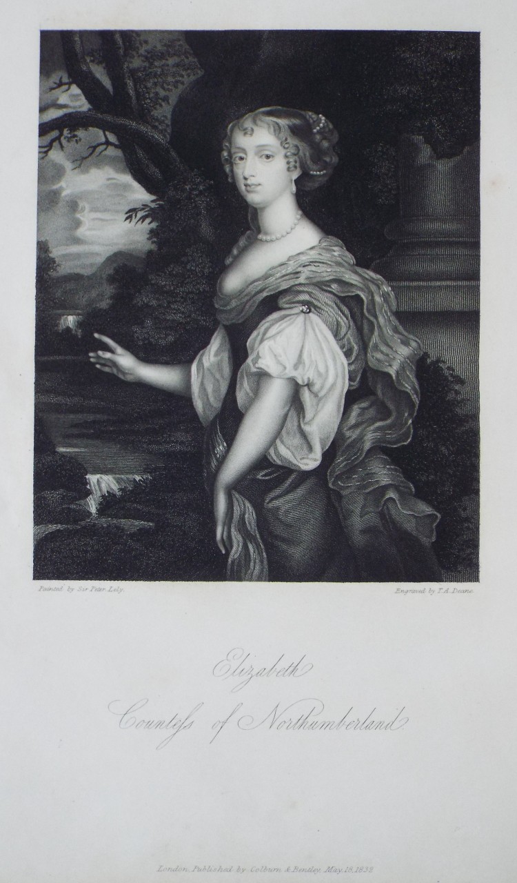 Stipple - Elizabeth Countess of Northumberland. - Deane