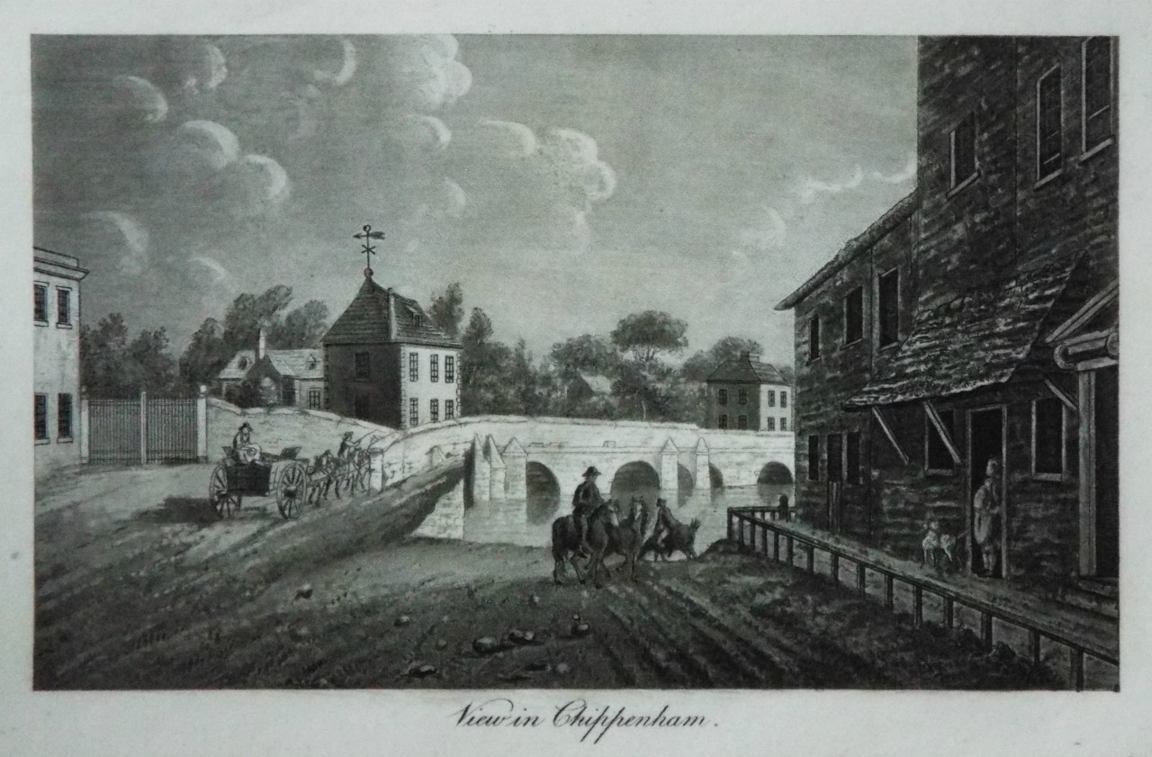 Aquatint - View in Chippenham. - Robertson