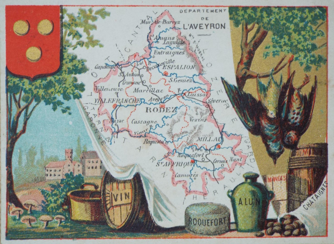 Map of Aveyron