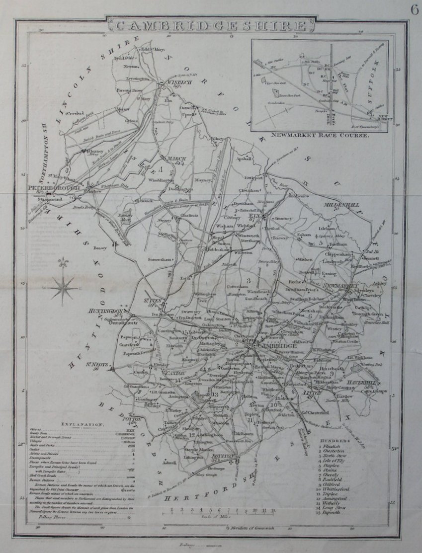 Map of Cambridgeshire - Cole & Roper