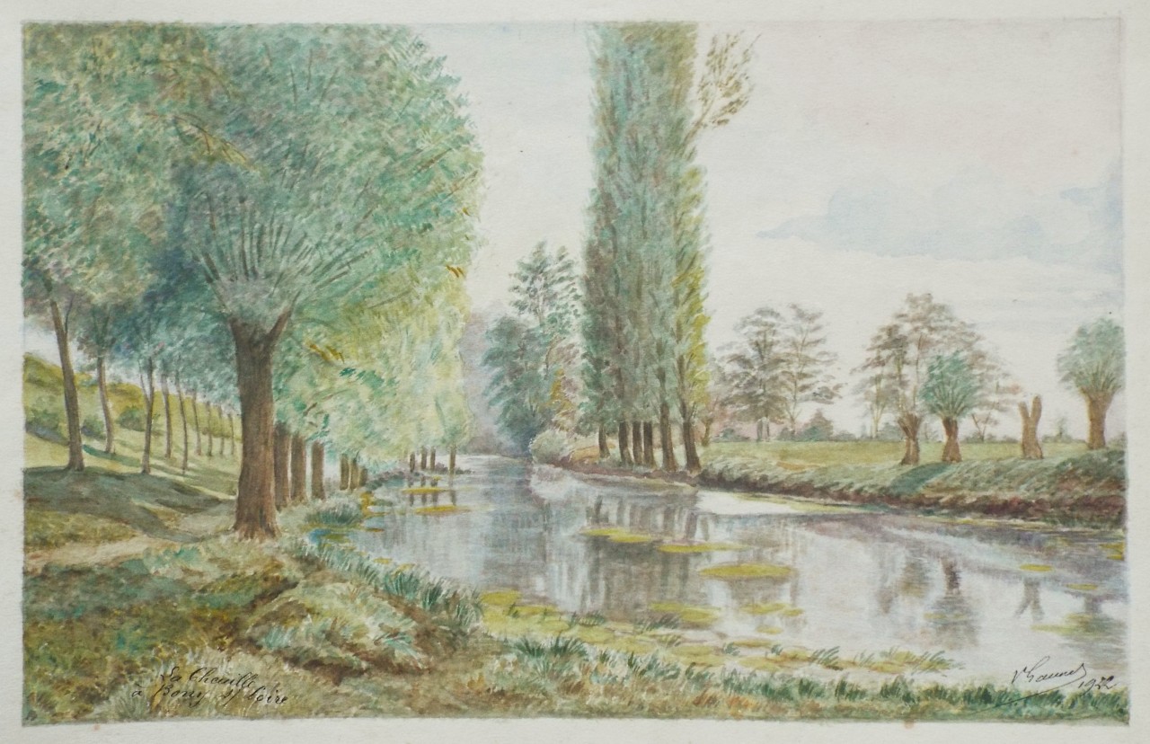 Watercolour - La Cheuiille a Bony s/ Loire