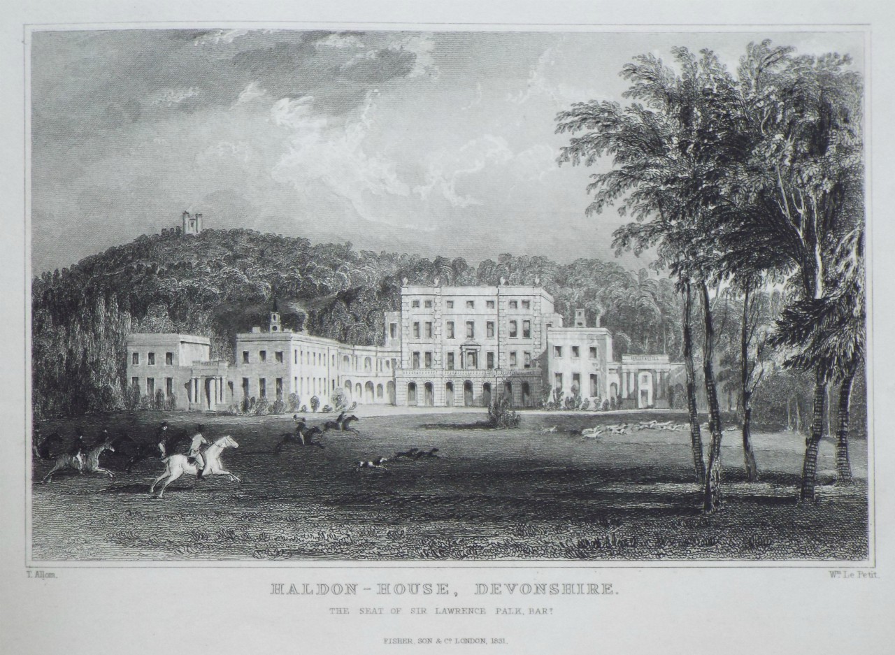 Print - Haldon-House, Devonshire. - Le