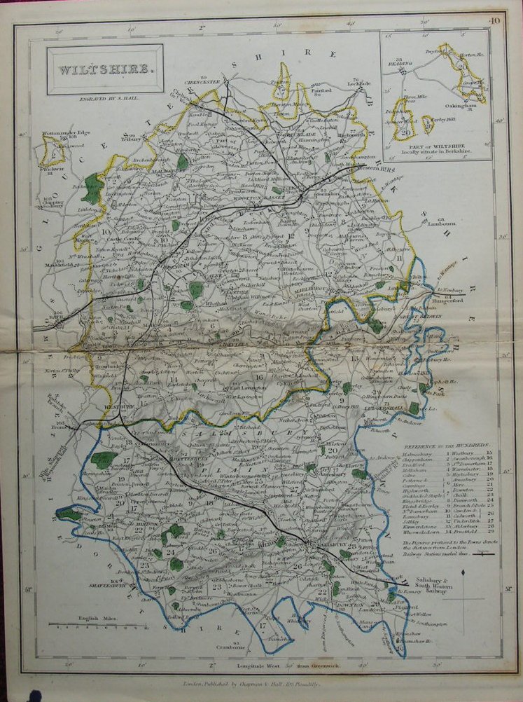 Map of Wiltshire - Hall