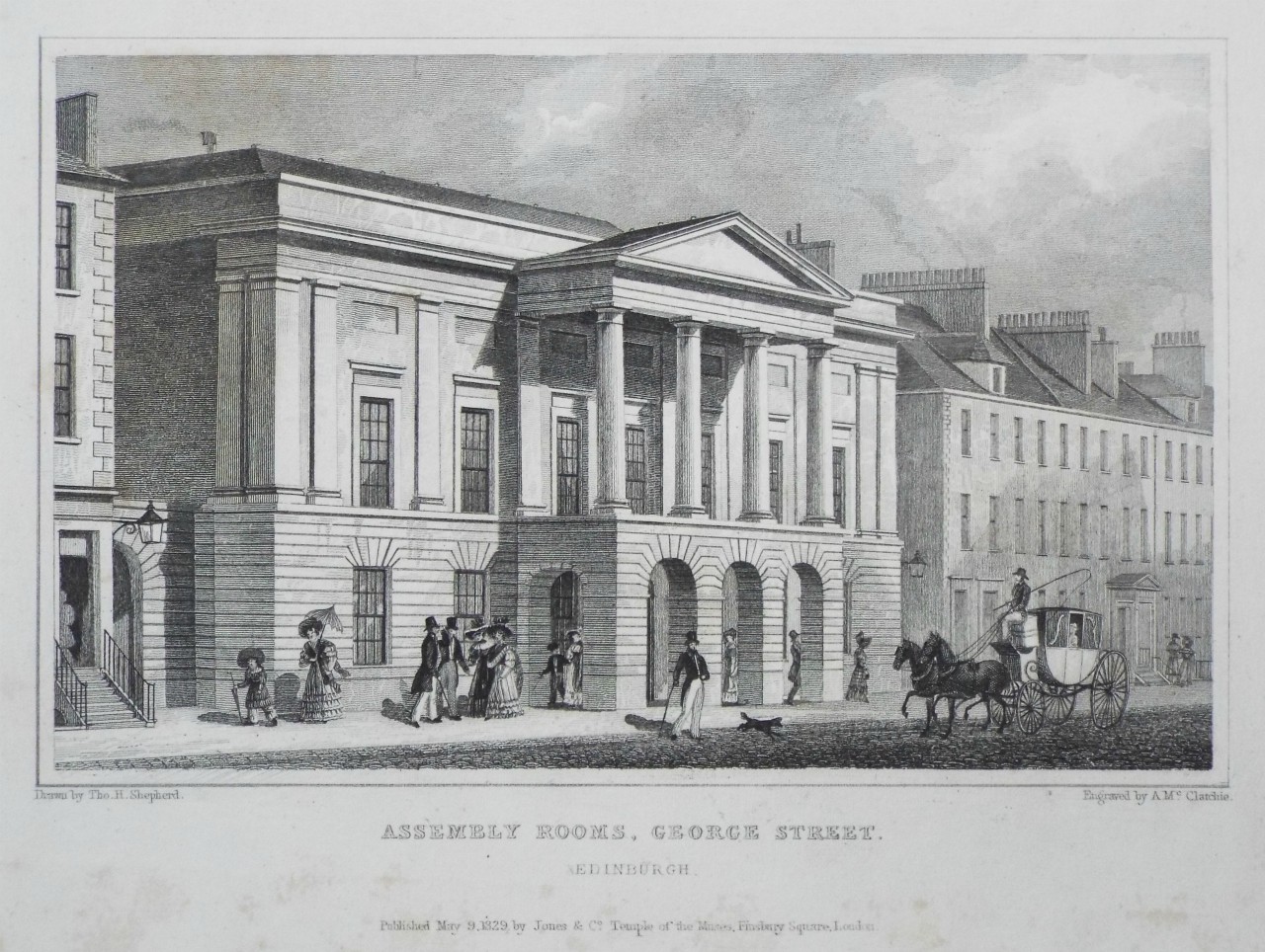 Print - Assembly Rooms, George Street. Edinburgh. - McClatchie