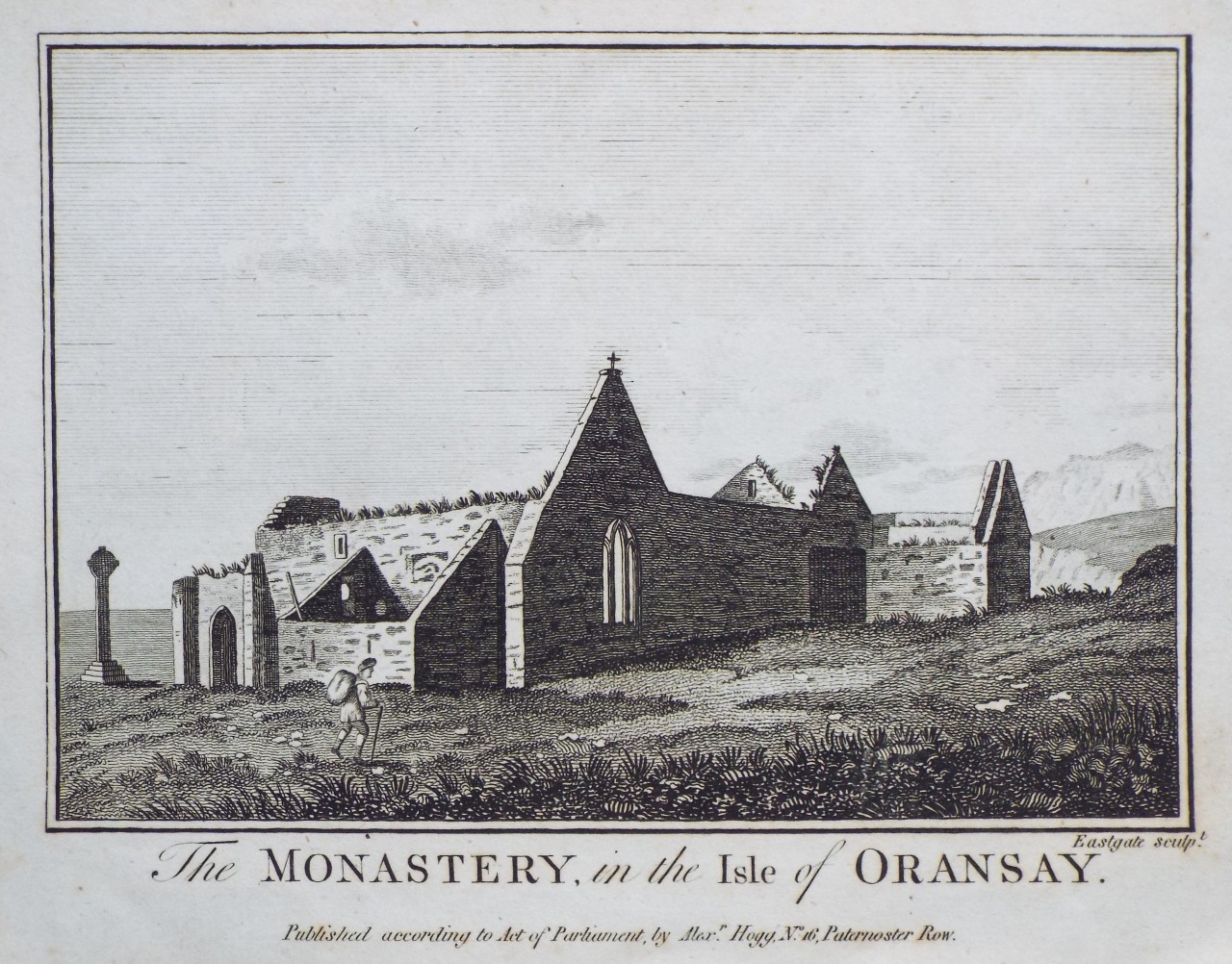 Print - The Monastery, in the Isle of Oransay. - 