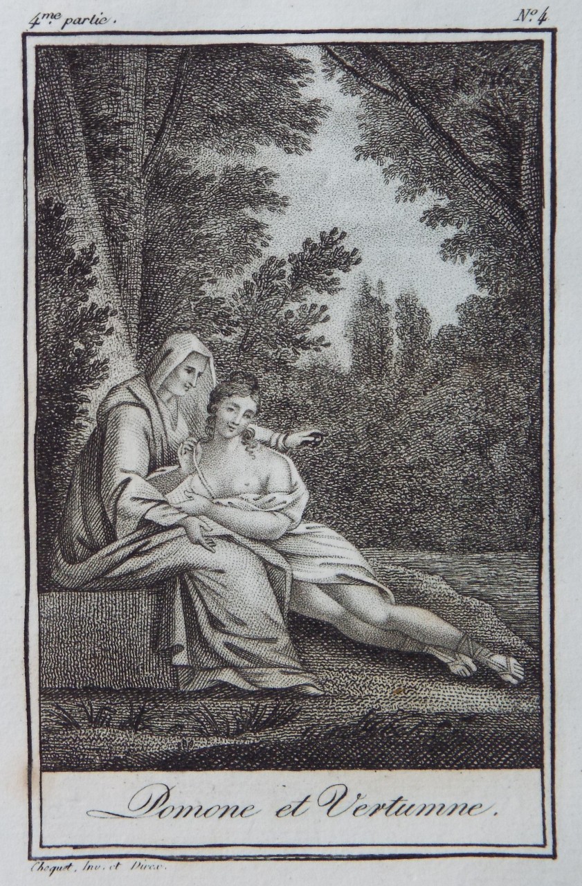 Stipple - Pomone et Vertumne. - 