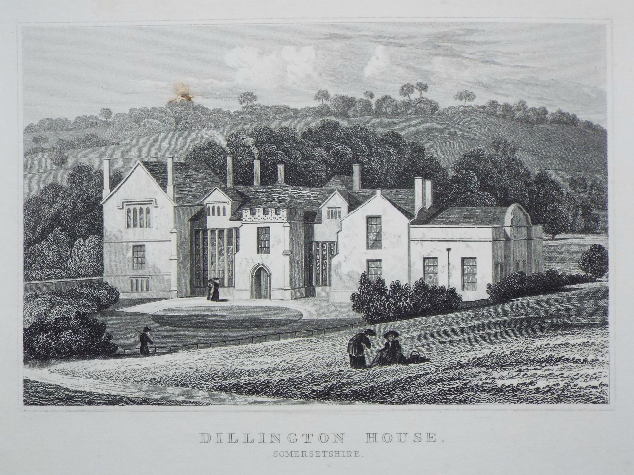 Print - Dillington House, Somersetshire. - Watkins