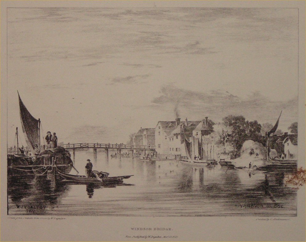 Lithograph - Windsor Bridge - Ingalton