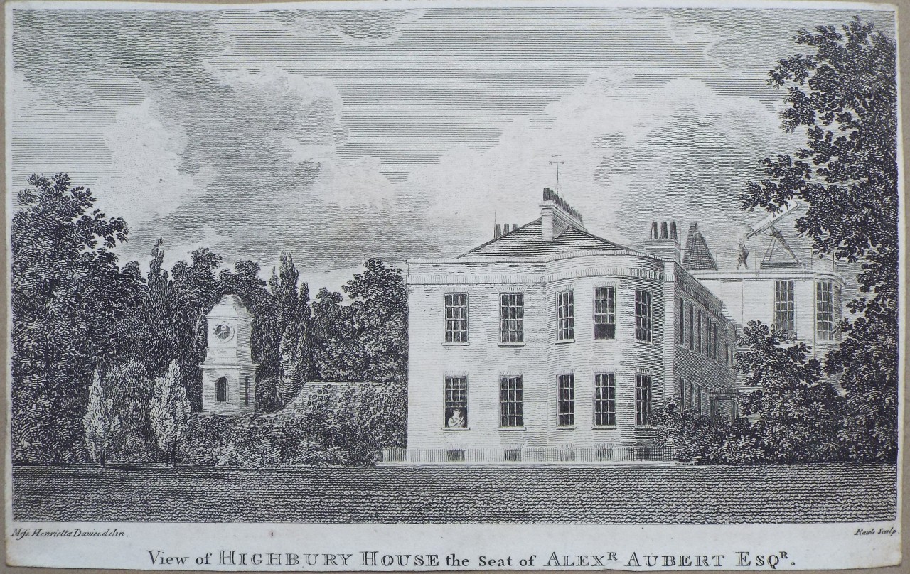 Print - View of Highbury House the Seat of Alexr Aubert Esqr. - 