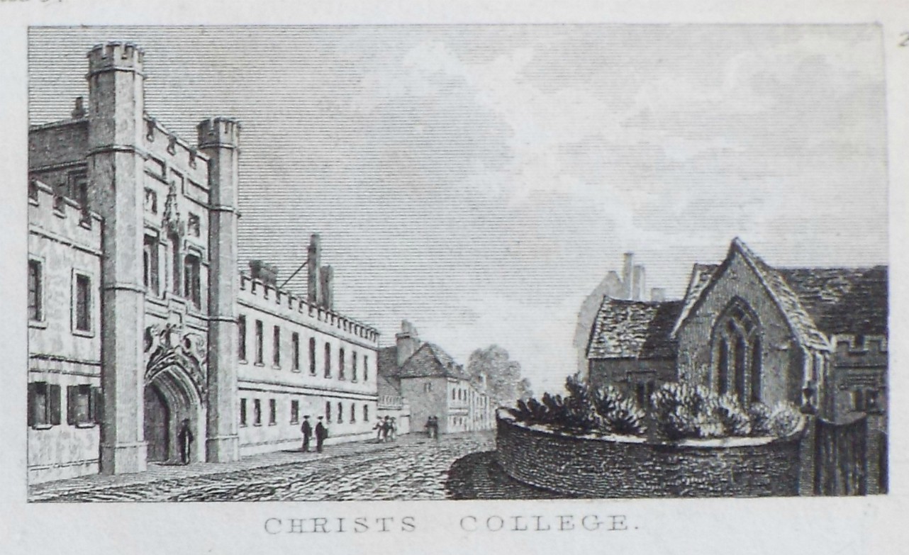 Print - Christs College. - Rawle