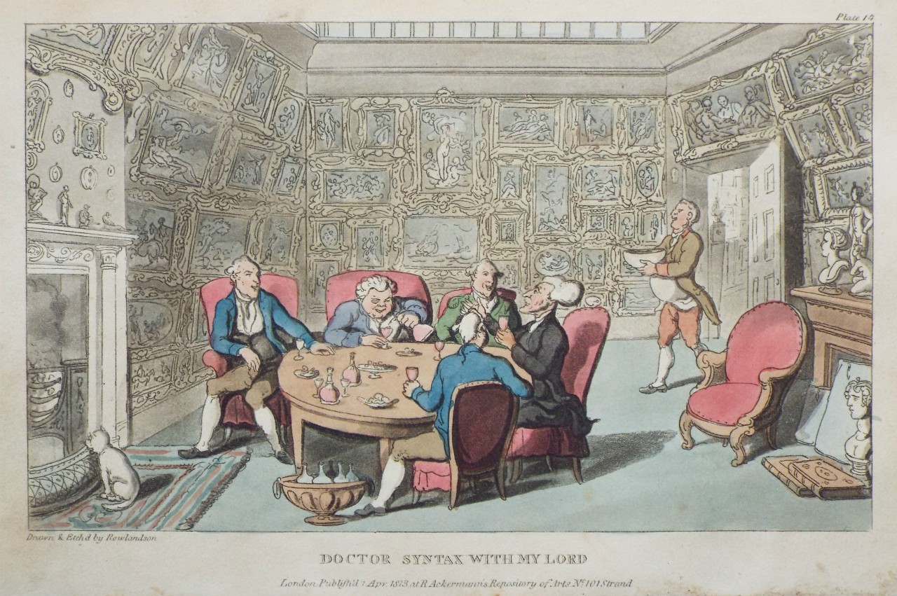 Aquatint - Doctor Syntax with My Lord - Rowlandson
