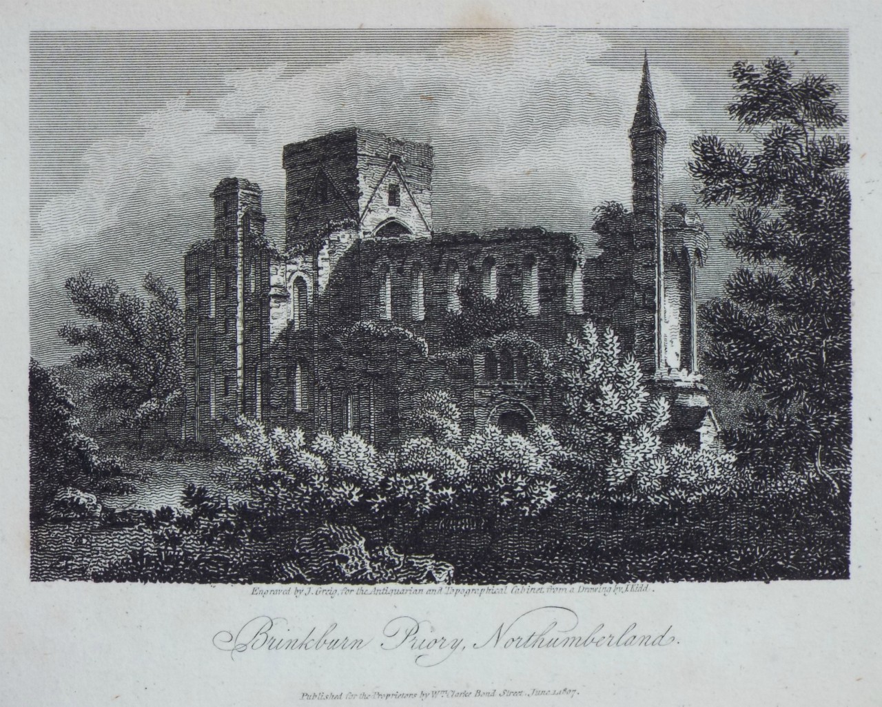 Print - Brinkburn Priory, Northumberland. - Greig