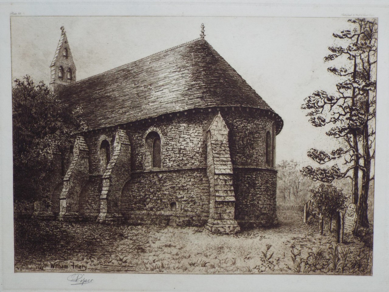 Etching - Witham Friary - Piper