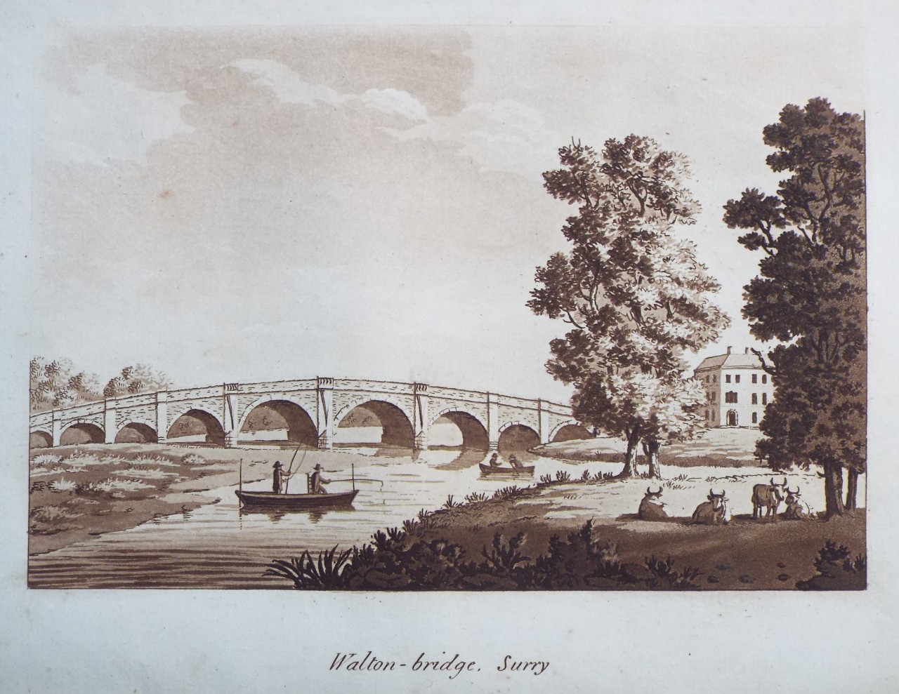 Aquatint - Walton - bridge, Surry - Ireland